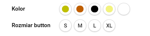 parametry kolor i rozmiar - karta produktu