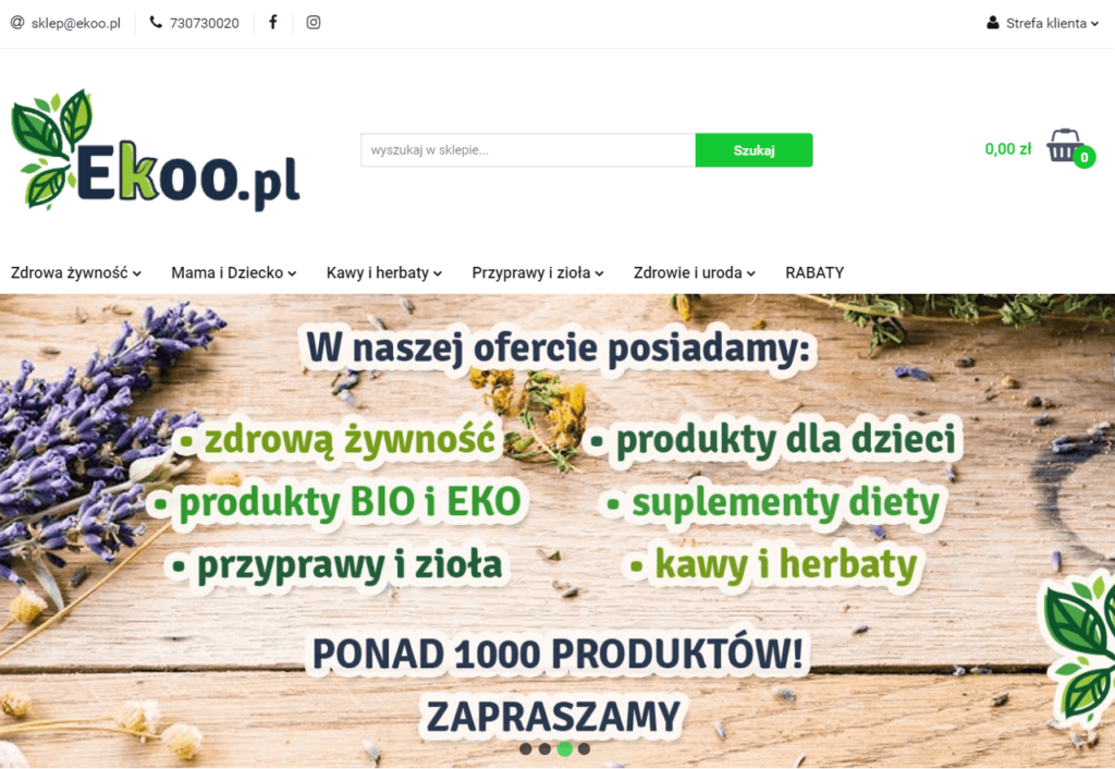 sklep spożywczy online korzystający z oprogramowania Sky-Shop.pl