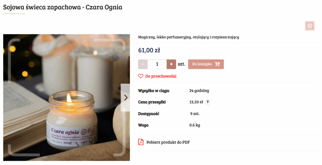 przykładowe zdjęcie produktu, pokazujące go w użyciu - sklep swiecewoskipoprostu.pl