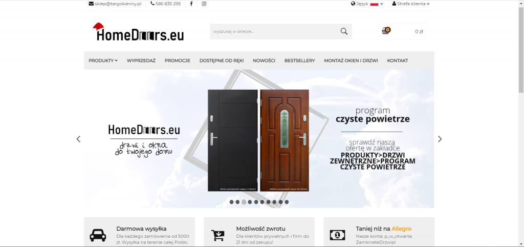 sklep internetowy z polskimi drzwiami do domu HomeDoors