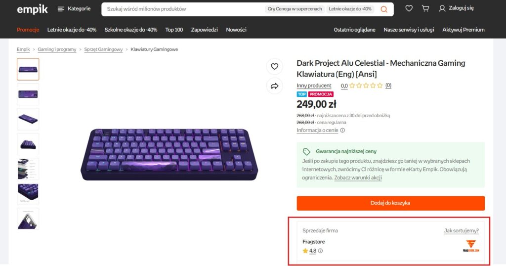 przykładowa oferta na Empik Marketplace