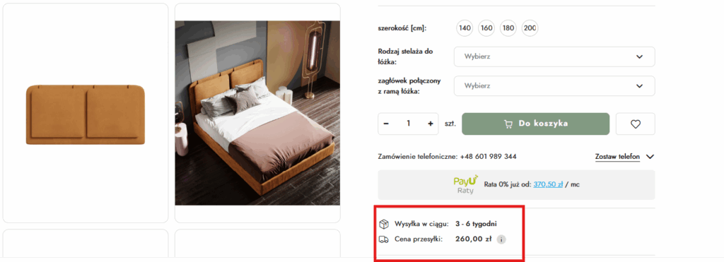 czas i cena przesyłki (sklep internetowy Monkey Machine)