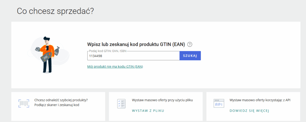 podawanie kodu EAN podczas wystawiania produktu na Allegro